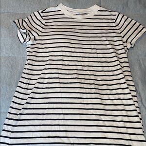 Old Navy Black and White Striped T-shirt Dress